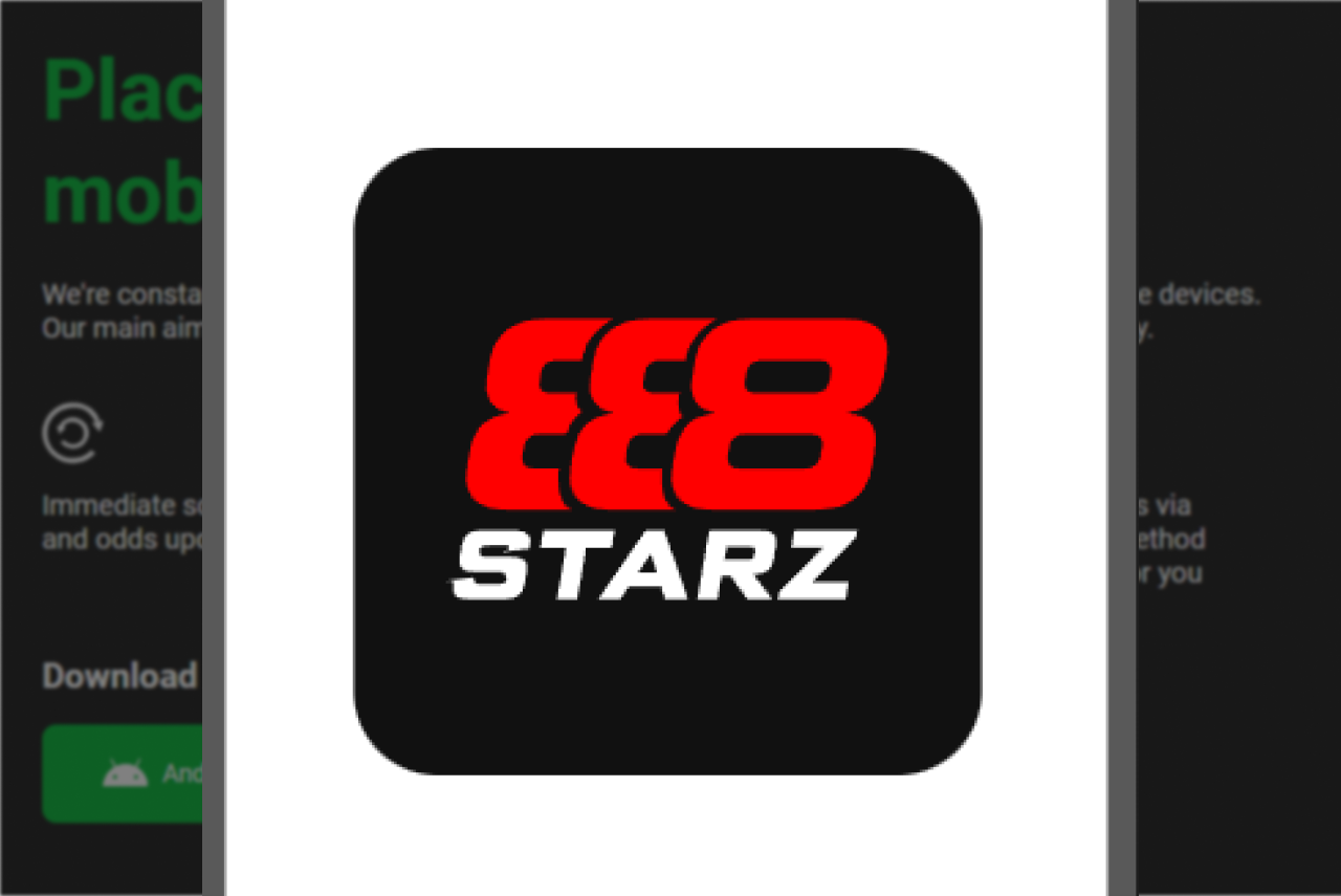 888Starz APK install step 5: app screen
