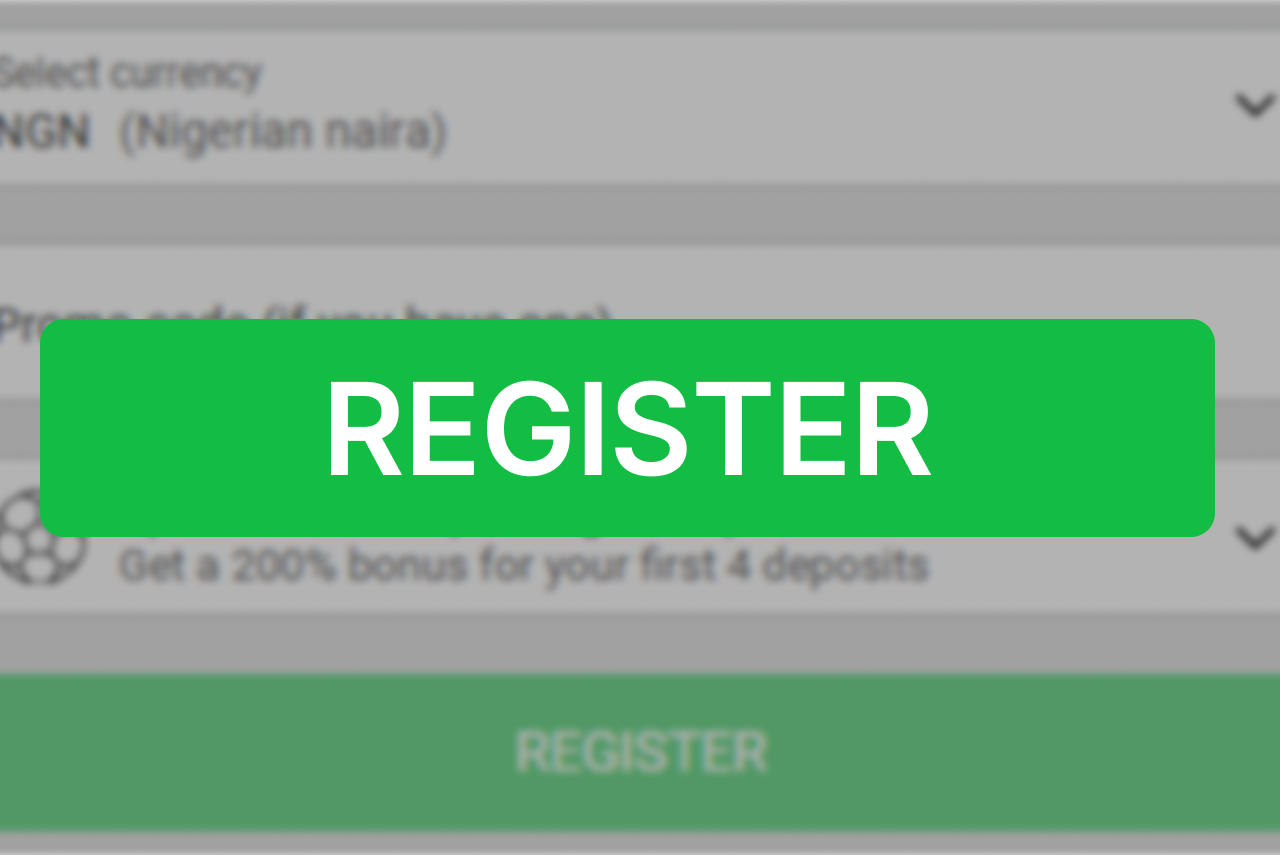 888Starz registration step 4: registration form with Register button highlighted to complete sign-up