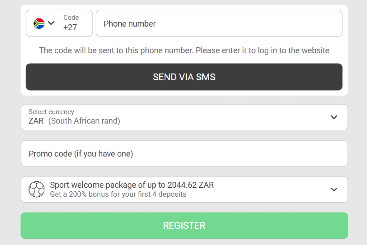 Create account step 4: registration form with personal data and password input fields highlighted