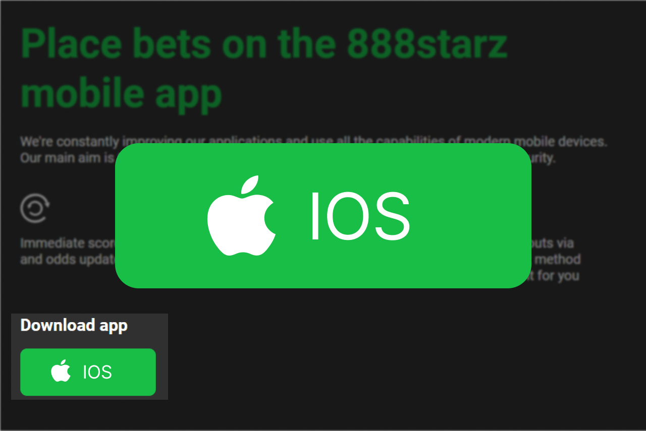 iOS installation step 3: Mobile App page with iOS app download button highlighted
