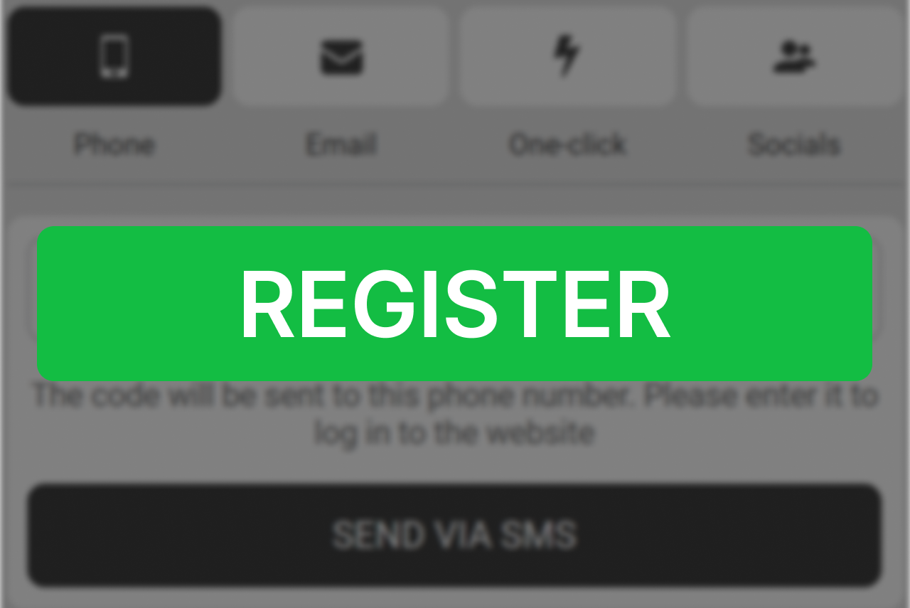 Registration by phone step 6: Register button highlighted to complete account creation