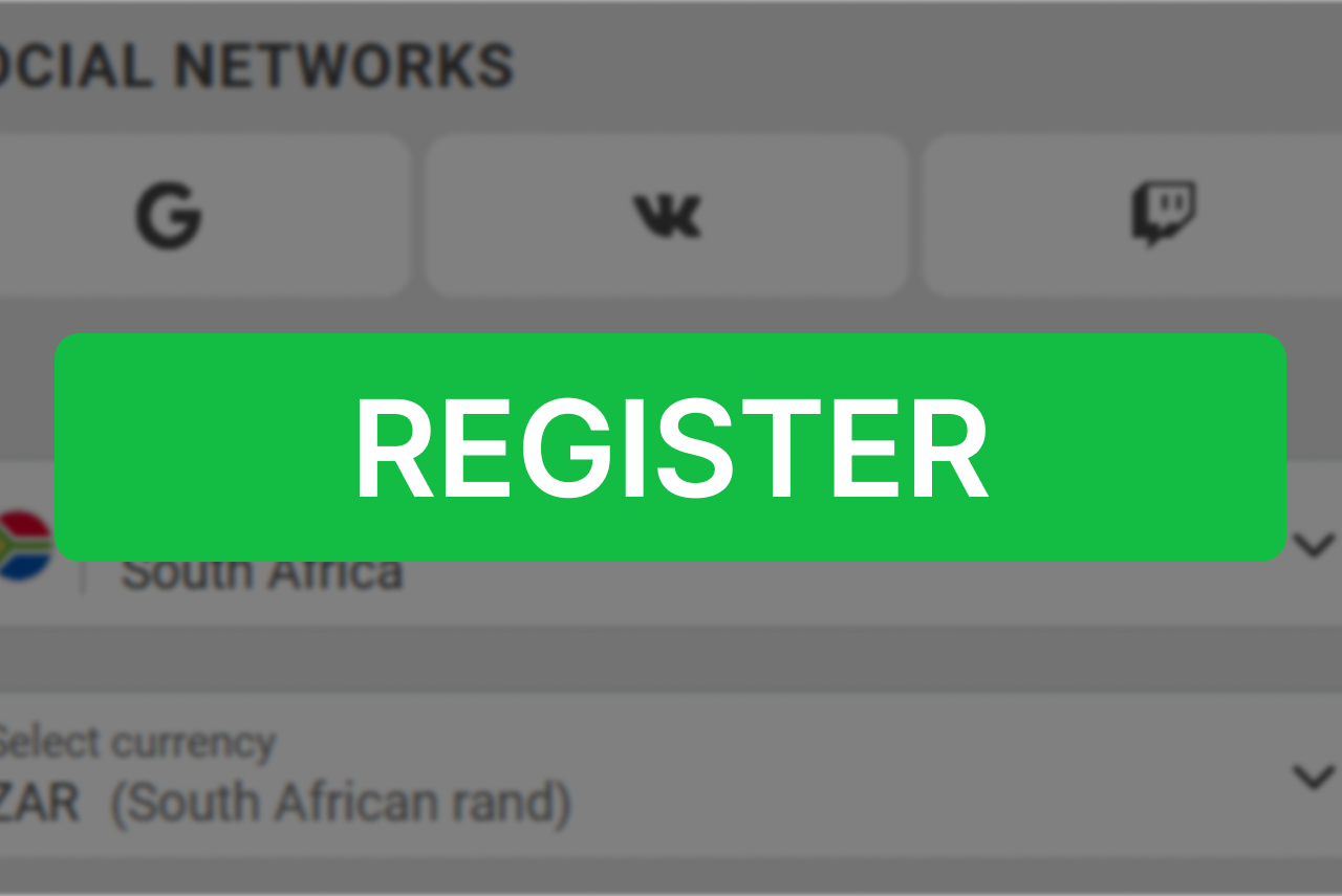 Registration by social networks step 4: Register button highlighted to complete account creation