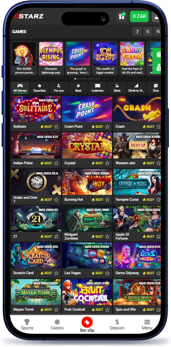 888starzbet.co.za app screen 3