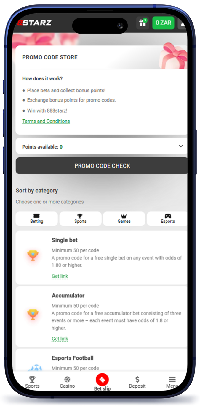 888starzbet.co.za app screen 4