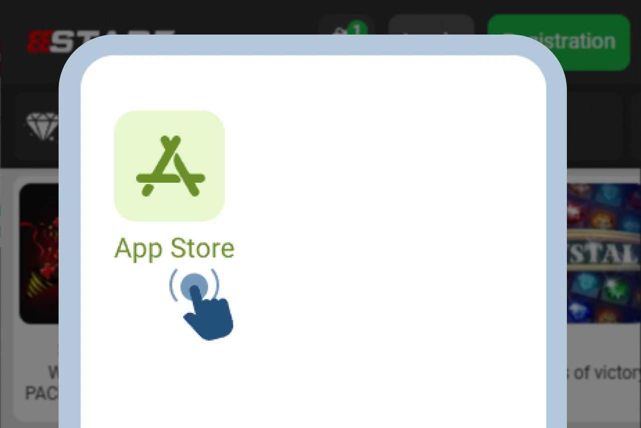iPhone home screen with App Store icon highlighted