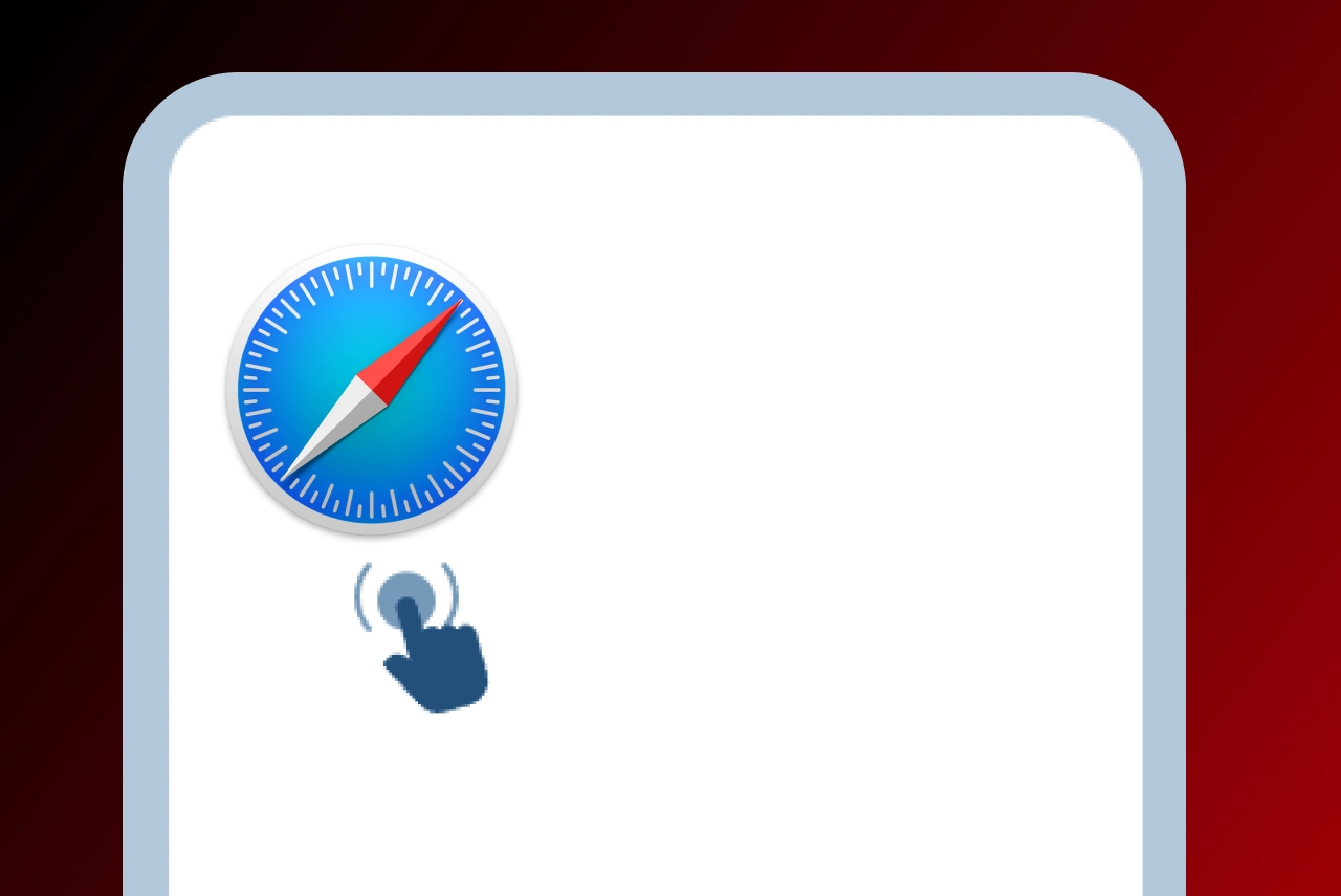 Mobile browser home screen icons including Chrome, Safari, and Firefox